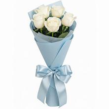 Букет 5 Белых роз Проуд в Игумново