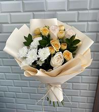 Букет цветов из:  Розы и Хризантемы в Игумново