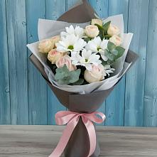 Букет цветов из:  Хризантемы и Розы в Игумново