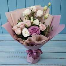 Букет цветов из:  Розы и Лизиантусы в Игумново