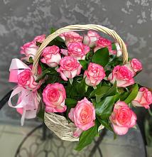 Цветочная композиция из Розы в корзине в Игумново