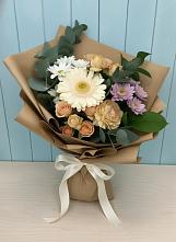 Букет цветов из:  Герберы и Хризантемы в Игумново