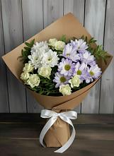 Букет цветов из:  Хризантемы и Розы в Игумново