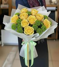 Букет цветов из:  Хризантемы и Розы в Игумново