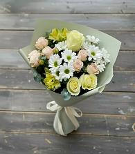 Букет цветов из:  Альстромерии, Розы и Хризантемы #REPLACE_PRED# Игумново